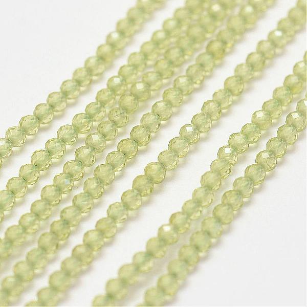 

PandaHall Natural Peridot Bead Strands, Faceted, Round, 2mm, Hole: 0.5mm, about 198pcs/strand, 15.5 inch Peridot Round