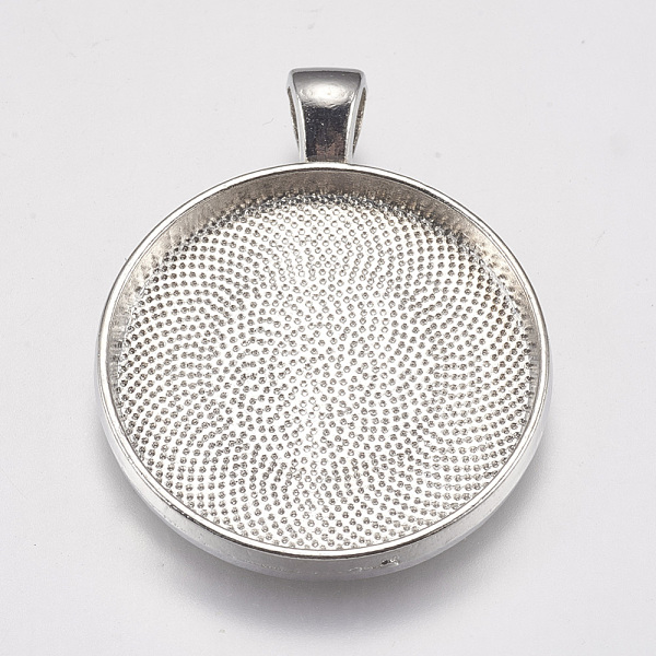 

PandaHall Alloy Pendant Cabochon Settings, Plain Edge Bezel Cups, Lead Free & Cadmium Free & Nickel Free, Flat Round, Platinum, 43x34x4mm...