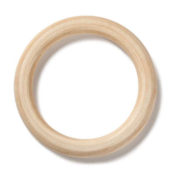 

PandaHall Unfinished Wood Linking Rings, Macrame Wooden Rings, Round, BurlyWood, 73x13mm, Inner Diameter: 46mm Wood Ring Orange