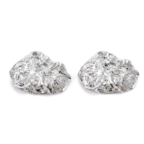 

PandaHall Brass Micro Pave Clear Cubic Zirconia Pendants, Nickel Free, Textured, Nuggets, Real Platinum Plated, 16x21x3mm, Hole: 1.5mm...