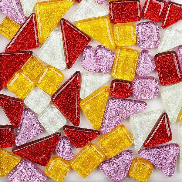 

PandaHall Irregular Transparent Glass Cabochons, Mosaic Tiles, for Home Decoration or DIY Crafts, Red, 12~13x13~25x4~4.5mm, 600pcs/kg Glass...