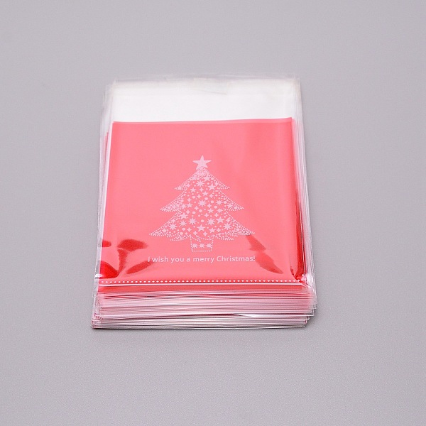 

PandaHall Christmas Theme Rectangle OPP Self-Adhesive Cookie Bags, for Baking Packing Bags, Environmentally Friendly, Red, Christmas Tree...