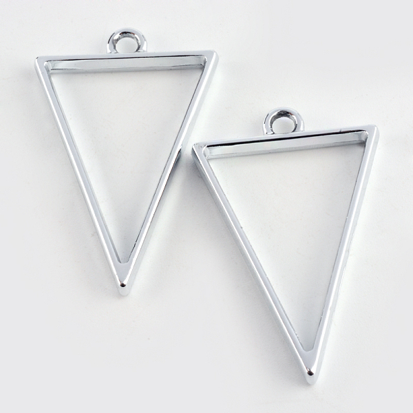 

PandaHall Rack Plating Alloy Triangle Open Back Bezel Pendants, For DIY UV Resin, Epoxy Resin, Pressed Flower Jewelry, Cadmium Free & Nickel..., Silver
