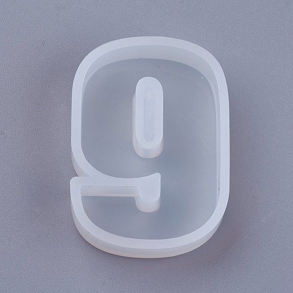 PandaHall DIY Silicone Molds, Resin Casting Molds, For UV Resin, Epoxy Resin Jewelry Pendants Making, Number, Num.9, 44x32x10mm Silicone...