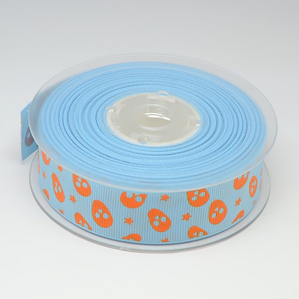 

PandaHall 1 inch(25mm) Skull Printed Grosgrain Ribbon Gift Package DIY Hairbow Ribbon, Light Sky Blue, 1 inch(25mm), about 100yards/roll...
