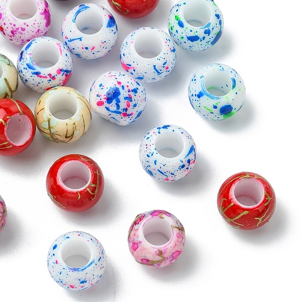 20個のアクリルヨーロピアンビーズ
