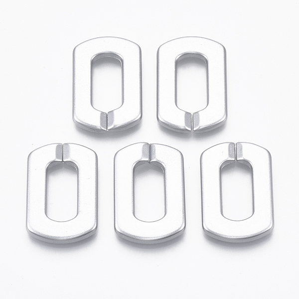 

PandaHall Spray Painted CCB Plastic Linking Rings, Quick Link Connectors, For Jewelry Cross Chains Making, Oval, Silver, 30.5x21x4mm, Inner...