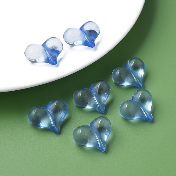 

PandaHall Transparent Acrylic Beads, Heart, Cornflower Blue, 17.5x22x10mm, Hole: 1.4mm, about 260pcs/500g Acrylic Heart