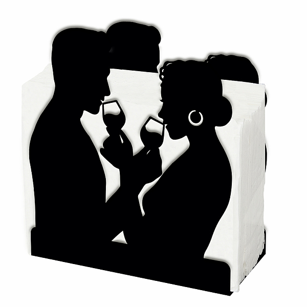 

PandaHall Iron Napkin Holder, Human, 125x50x135mm Iron Human Black