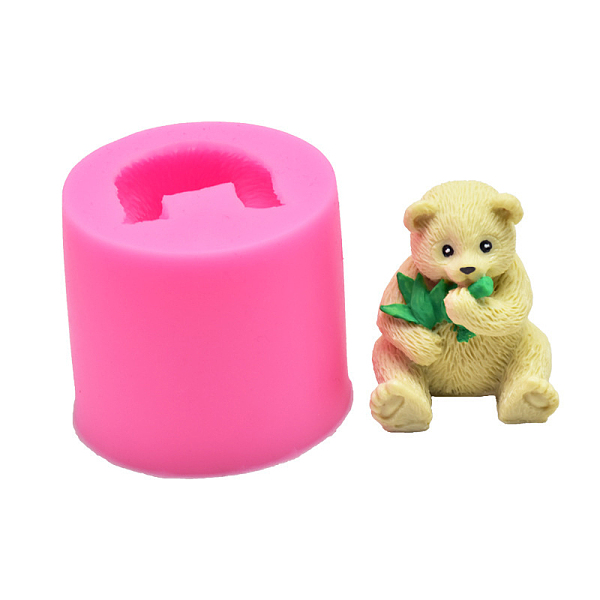

PandaHall DIY Silicone Molds, Fondant Molds, Resin Casting Molds, for Chocolate, Candy, UV Resin & Epoxy Resin Craft Making, Bear, Hot Pink...
