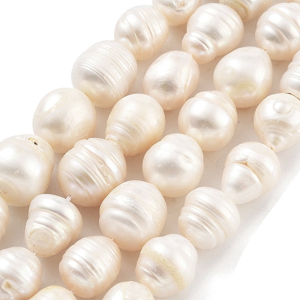 

PandaHall Natural Cultured Freshwater Pearl Beads Strands, Grade AB, Rice, Snow, 12~15mm, Hole: 0.7mm, about 14pcs/strand, 7.28~7.09''..., White