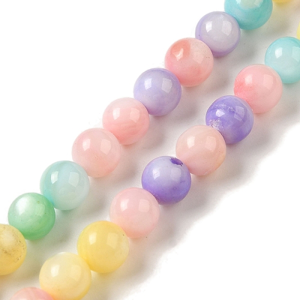 

PandaHall Rainbow Color Dyed Natural Freshwater Shell Beads Strands, Mixed Color, Round, 5mm, Hole: 0.5mm, about 75pcs/strand, 14.96 inch..., Multicolor
