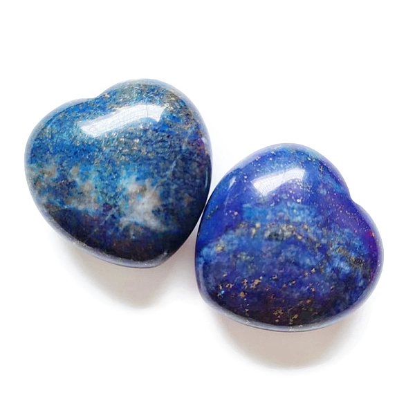 

PandaHall Natural Lapis Lazuli Healing Stones, Heart Love Stones, Pocket Palm Stones for Reiki Ealancing, 30x30x15mm Lapis Lazuli Heart