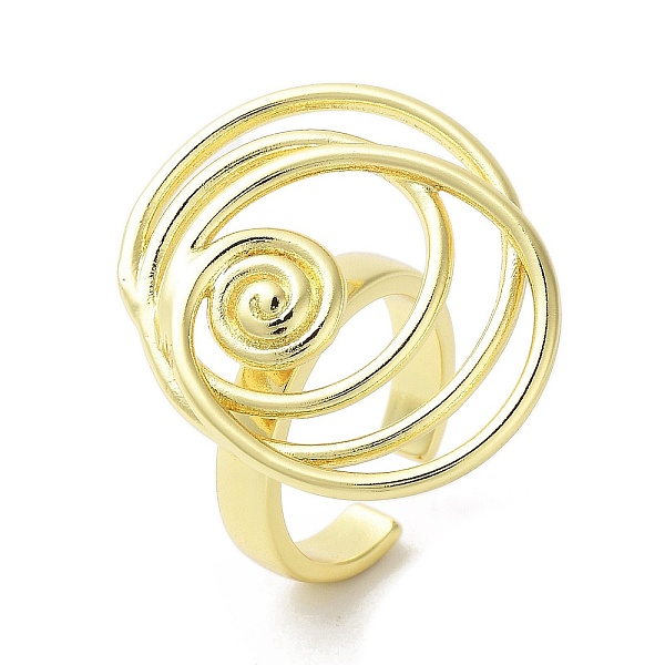 

PandaHall Brass Open Cuff Rings for Women, Ring, Real 18K Gold Plated, 9mm, Inner Diameter: 22.5mm Brass Ring