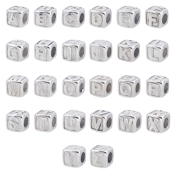 Unicraftale 26Pcs 26 Styles 316 Surgical Stainless Steel European Beads