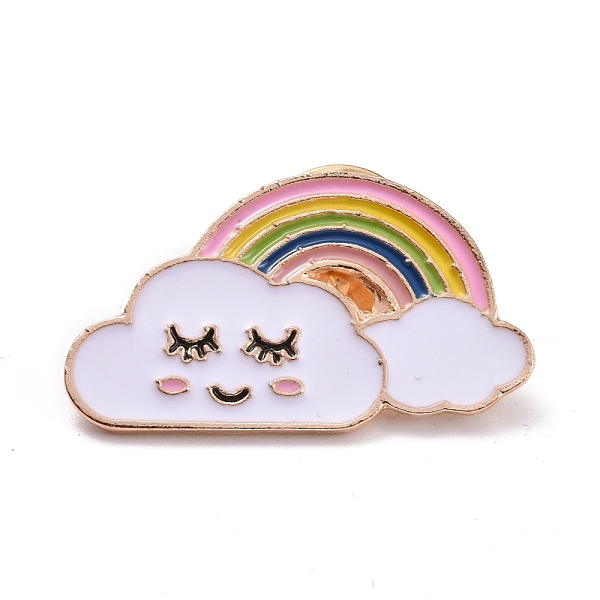 

PandaHall Creative Zinc Alloy Brooches, Enamel Lapel Pin, with Enamel and Iron Butterfly Clutches or Rubber Clutches, Rainbow, Golden...