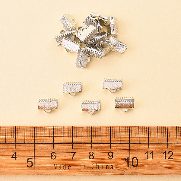 

PandaHall 50 Pieces DIY Ribbon Ends Making Kits, Including Iron Ribbon Crimp Ends & Unsoldered Jump Rings, Zinc Alloy Lobster Claw Clasps...
