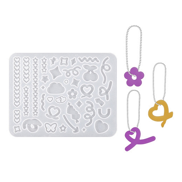 

PandaHall DIY Pendant Silicone Molds, Resin Casting Molds, for UV Resin, Epoxy Resin Craft Making, White, 105x135x4mm, Inner Diameter...