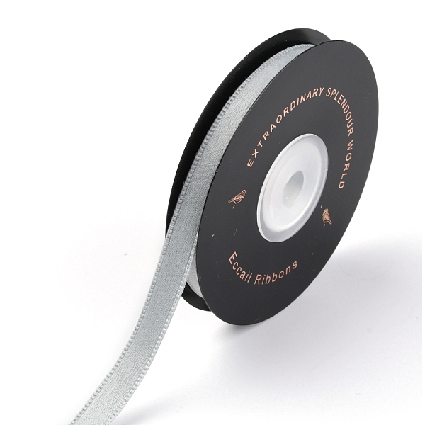 

PandaHall Double Face Matte Satin Ribbon, Polyester Satin Ribbon, Light Grey, 3/8 inch(10mm), 10 yards/roll(91.44m/roll) Polyester None