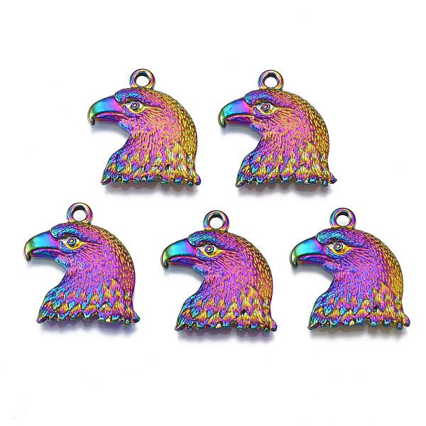 

PandaHall Rainbow Color Alloy Pendants Enamel Settings, Cadmium Free & Nickel Free & Lead Free, Eagle, 21.5x19.5x3mm, Hole: 1.8mm Alloy Bird