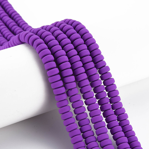 

PandaHall Handmade Polymer Clay Beads Strands, for DIY Jewelry Crafts Supplies, Flat Round, Purple, 6~7x3mm, Hole: 1.5mm, about...