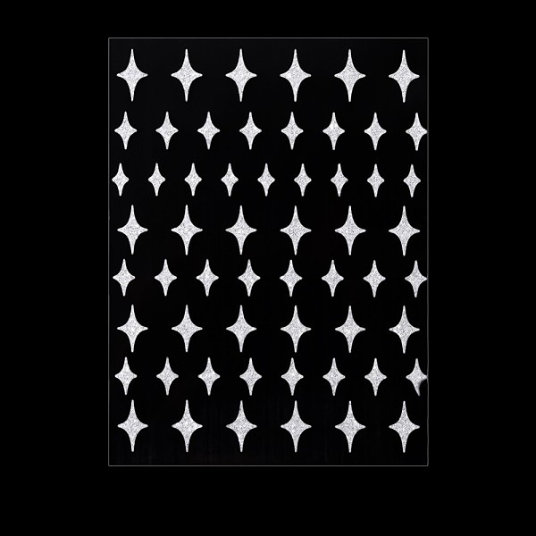 

PandaHall Resin Nail Art Glitter Stickers, Self Adhesive, for Nail Tips Decorations, Star Pattern, 10x7.8cm Paper Star Silver