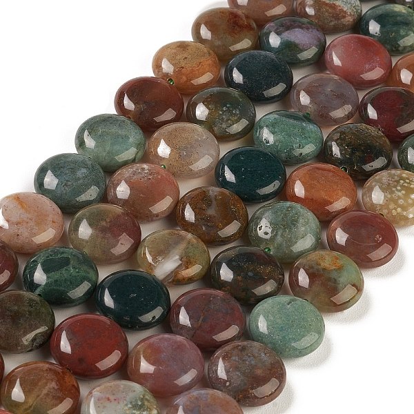 

PandaHall Natural Indian Agate Beads Strands, Flat Round, 14.6~15.5x6~6.5mm, Hole: 0.8mm, about 27pcs/strand, 15.59''~15.87''(39.6~40.3cm)...