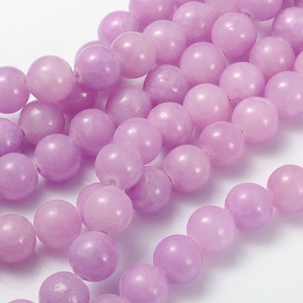 

PandaHall Natural Yellow Jade Beads Strands, Round, Dyed, Plum, about 10mm in diameter, hole: 1mm, about 40 pcs/strand, 16 inch Yellow Jade..., Purple