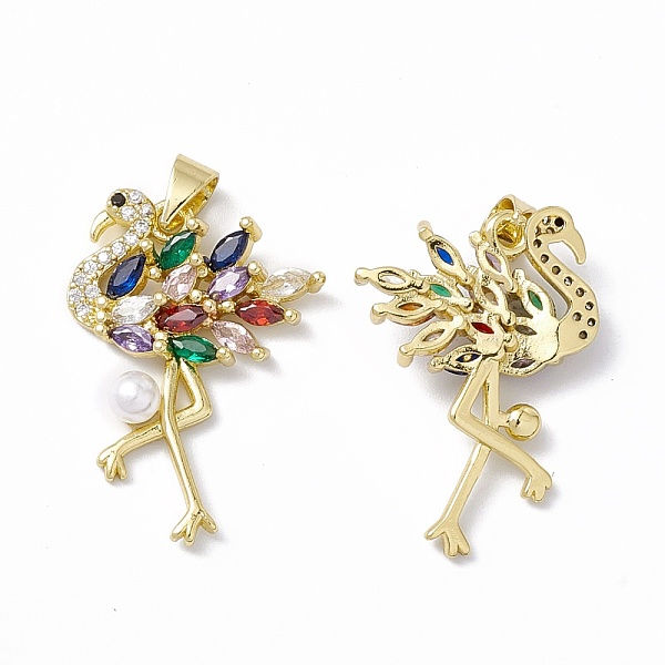 

PandaHall Rack Plating Brass Micro Pave Colorful Cubic Zirconia Charms, with Acrylic Bead, Long-Lasting Plated, Cadmium Free & Lead Free...