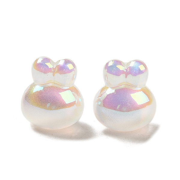 

PandaHall Plating Acrylic Beads, UV Plating Iridescent, Rabbit, White, 24.5x22x18mm, Hole: 3mm Acrylic Rabbit White