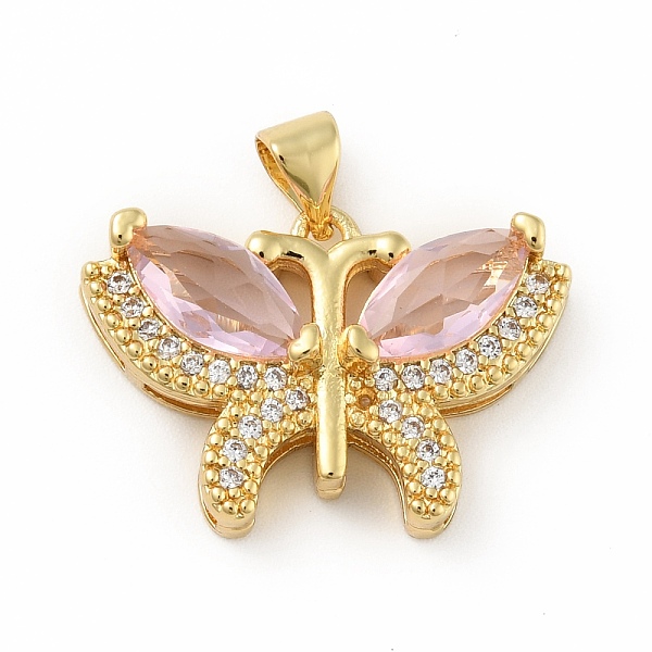 

PandaHall Brass Micro Pave Cubic Zirconia Pendants, Cadmium Free & Lead Free, Long-Lasting Plated, Butterfly, Real 18K Gold Plated, Pearl...