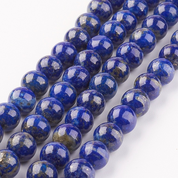 

PandaHall Natural Lapis Lazuli Beads Strands, Round, 8mm, Hole: 1mm, about 48pcs/strand, 15.7 inch(40cm) Lapis Lazuli Round