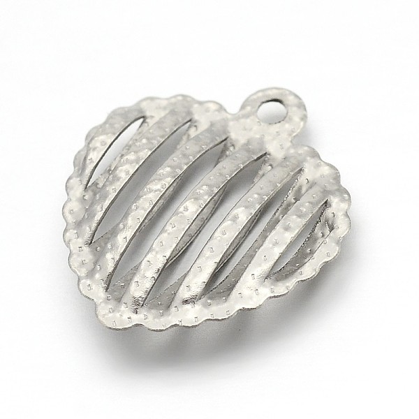 

PandaHall Original Color Hollow Heart 304 Stainless Steel Pendants, Stainless Steel Color, 17x15x4mm, Hole: 1mm 304 Stainless Steel Heart