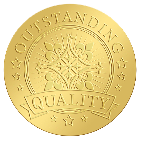 

PandaHall Self Adhesive Gold Foil Embossed Stickers, Medal Decoration Sticker, Word, 5x5cm Metal Word Gold