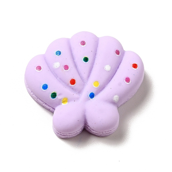 

PandaHall Ocean Theme Opaque Resin Cabochons, Lovely Cartoon Sea Animal, Lilac, Shell, 20x23x7mm Resin Shell Shape Purple