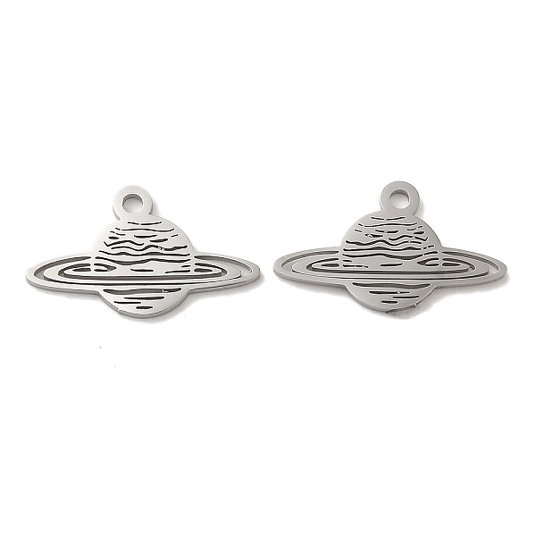 

PandaHall 304 Stainless Steel Pendants, Laser Cut, Planet Charm, Stainless Steel Color, 11x19x1mm, Hole: 1.6mm 304 Stainless Steel Planet