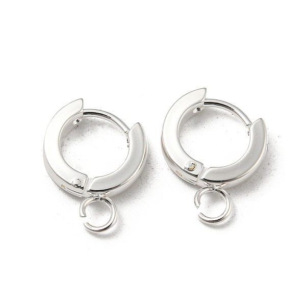 

PandaHall 201 Stainless Steel Huggie Hoop Earrings Findings, with Vertical Loop, with 316 Surgical Stainless Steel Earring Pins, Ring...
