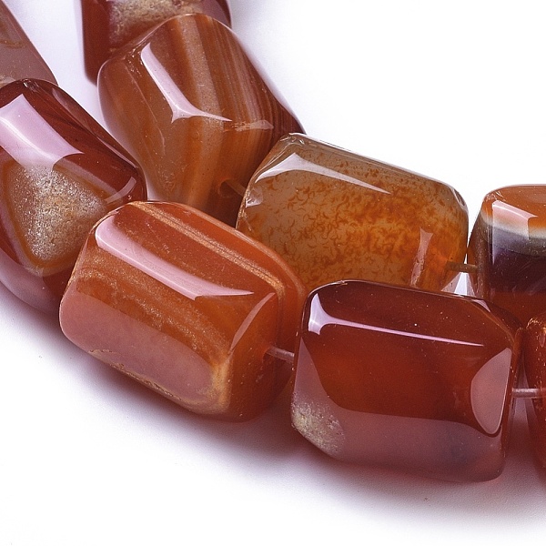 

PandaHall Natural Agate Beads Strands, Dyed & Heated, Column, Orange, 20x15mm, Hole: 1.2mm, about 19pcs/strand, 14.76 inch(37.5cm) Natural...