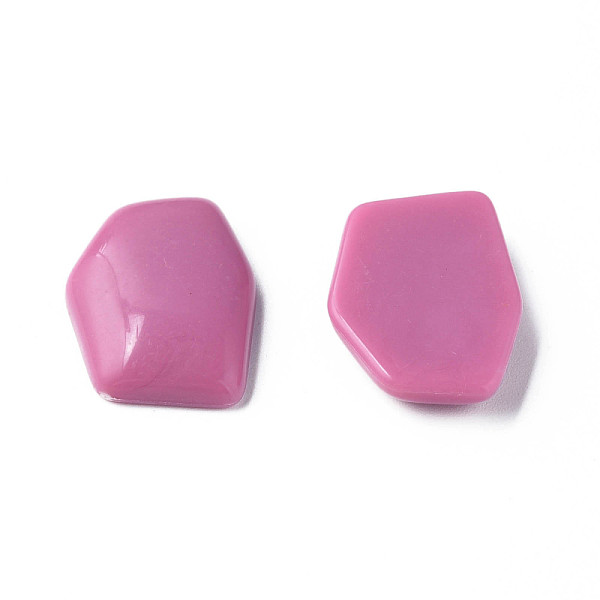 

PandaHall Opaque Acrylic Cabochons, Irregular Hexagon, Flamingo, 25.5x19.5x5.5mm, about 253pcs/500g Acrylic Hexagon Pink