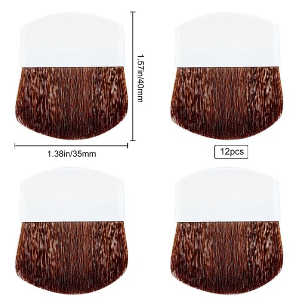 

PandaHall Mini Cosmetic Make-up Brush, White, 40x35x4mm Plastic Others White