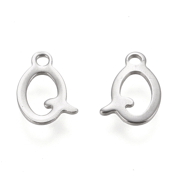 

PandaHall 304 Stainless Steel Charms, Laser Cut, Letter, Stainless Steel Color, Letter.Q, 11x8x0.7mm, Hole: 1.5mm 304 Stainless Steel Letter...