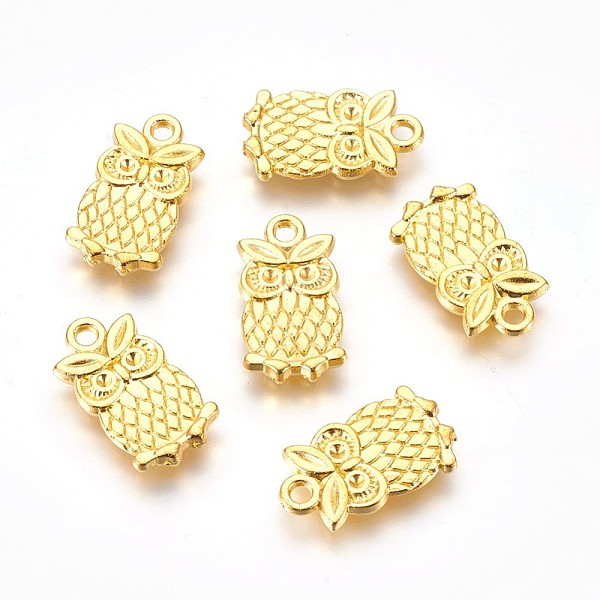 

PandaHall Metal Alloy Pendants Rhinestone Settings, Lead Free and Cadmium Free, for Halloween, Owl, Golden, 20x10x2mm, Hole: 2mm Alloy Owl..., Gold