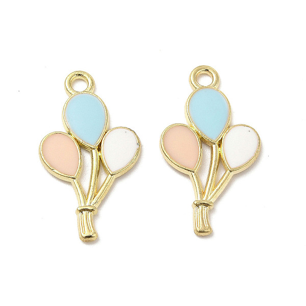 

PandaHall Alloy Enamel Pendants, Balloon Charms, Golden, Sky Blue, 23.5x13x1.5mm, Hole: 1.8mm Alloy+Enamel Balloon