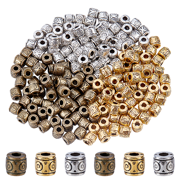 

PandaHall Tibetan Style Alloy Beads, Cadmium Free & Nickel Free & Lead Free, Column, Mixed Color, 6x6.5mm, Hole: 2~3mm, 3 colors...