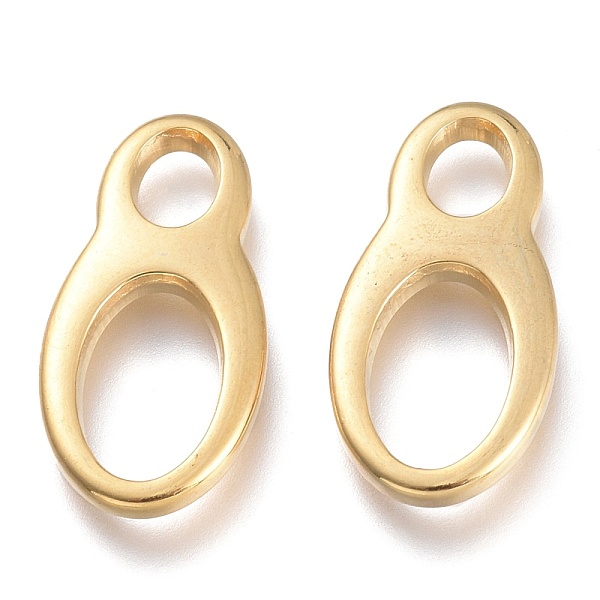 

PandaHall 201 Stainless Steel Pendants, Cut-Out, Hollow Oval, Golden, 16x8x1.5mm, Hole: 2.5x3.5mm 201 Stainless Steel Oval