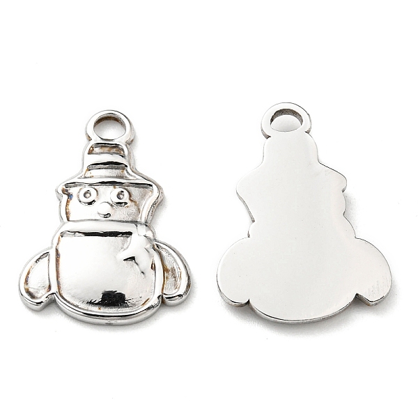 

PandaHall 304 Stainless Steel Pendants, Manual Polishing, Christmas Theme, Snowman Charms, Stainless Steel Color, 19x14x2mm, Hole: 1.6mm 304...