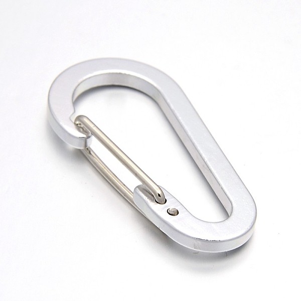 

PandaHall Aluminum Rock Climbing Carabiners, Key Clasps, with Iron Findings, Silver, 60.5x30.5x9mm Aluminum Silver