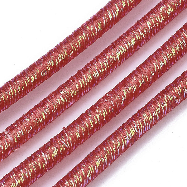 

PandaHall PVC Tubular Synthetic Rubber Cord, Hollow Pipe, with Glitter Powder, Crimson, 4mm, Hole: 1.8mm, about 54.68 yards(50m)/bundle PVC..., Pink