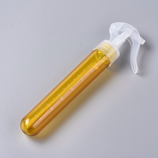 PandaHall 35ml PET Plastic Portable Spray Bottle, Refillable Mist Pump, Perfume Atomizer, Goldenrod, 21.6x2.8cm, Capacity: 35ml(1.18 fl. oz)...
