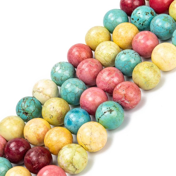 

PandaHall Natural Howlite Beads Strands, Dyed & Heated, Round, 13.5~15mm, Hole: 1~1.4mm, about 29pcs/strand, 15.94 inch(40.5cm) Howlite...